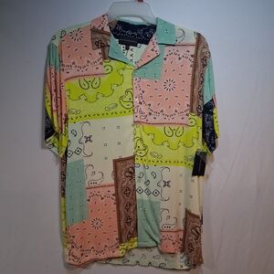 Multicolor Patchwork Men's Shirt